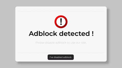 adblock detected in browser