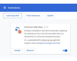 chromium web store installed