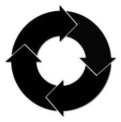 black cycle arrows