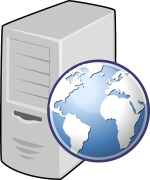 gray computer tower with blue globe