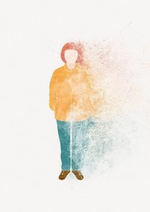 drawing of girl being erased