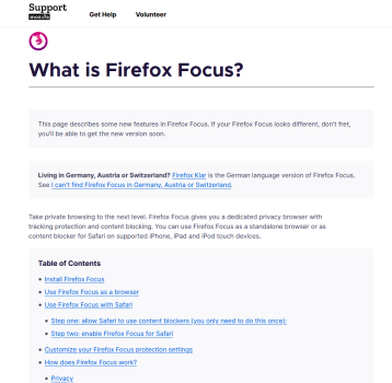 screenshot firefox focus mozilla web page