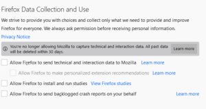 firefox quantum telemetry