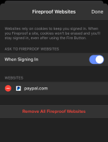 fireproof duckduckgo setting