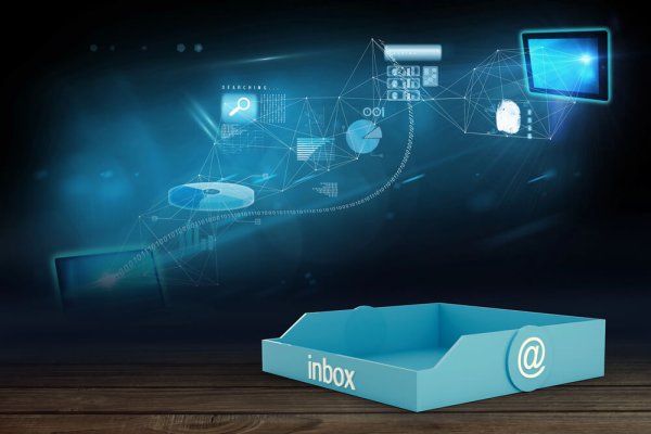 blue inbox with "at" sign