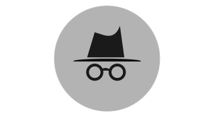gray icon with hat and glasses