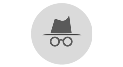 gray incognito icon