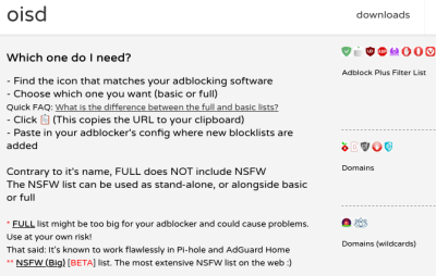 oisd website screenshot