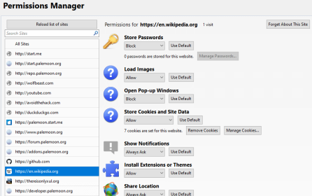 permissions manager pale moon