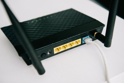 photo of router on a surface