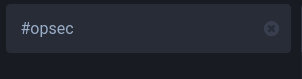 searching for opsec hashtag in mastodon