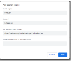 add search ungoogled chromium