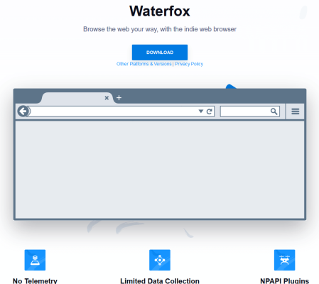 official waterfox site